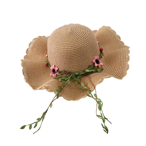 Charmgo Bucket Hat Clearance, Sun Hat Sunscreen Sunshade Hat Women's Summer Beach Tour Sandal Hat Wave Hat Beach Hats for Women, Straw Hats for Women, Sun Hats for Women Khaki