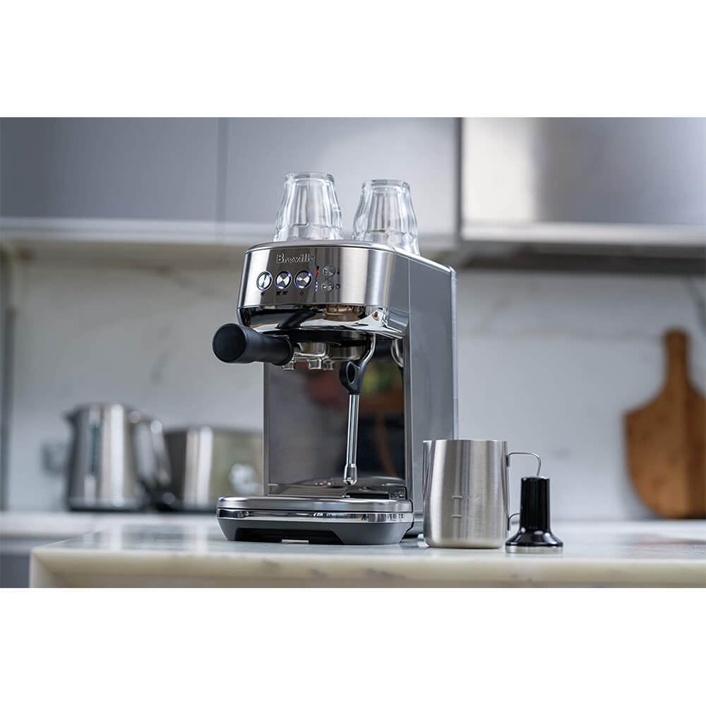 Sage Bambino Plus Pump Espresso Coffee Machine in Black Stainless Steel,  SES500BST
