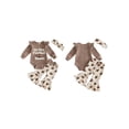 thumbnail image 2 of Cjfdfy Newborn Baby Girl Game Day Outfit Football Embroidery Long Sleeve Romper And Flared Pants Headband 3Pcs Infant Cute My First Football Season Fall Winter Clothes 0-18M, 2 of 9
