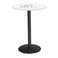 thumbnail image 3 of KFI Studios Whiteboard 2.5' Round Bistro Table, Black Base, White, 3 of 3