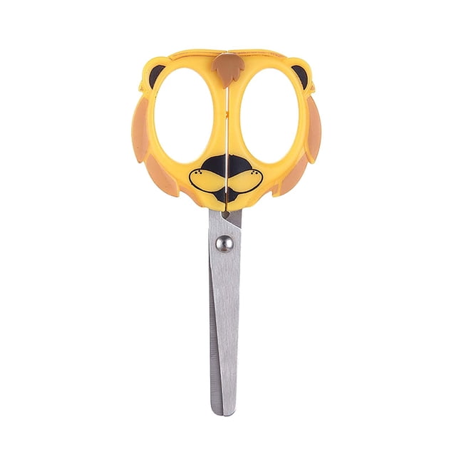 Under 10 Cutter Scissors for Kids Blunt Scissors Small School Student Craft Scissors Sharp Stainless Cute Animal Shapes