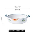 thumbnail image 3 of Qeeadeea Plat à Lasagne Rond avec Poignée, Petit Plat de Cuisson en Céramique pour 1 Personne, Plat de Cuisson en Porcelaine Résistant au Four-Vert-1000 ml, 25x20x5 cm, 3 of 7