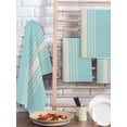 thumbnail image 2 of Aqua Beige Striped Kitchen Dish Towels for Drying Dishes Set of 3, Modern Farmhouse Retro Lines Waffle Weave Microfiber Hand Tea Bathroom Towels Quick Dry & Absorbent Towel 15.7x23.6, 2 of 7