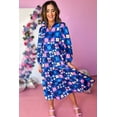 thumbnail image 4 of FOLUNSI Floral Midi Dress: Graceful Elegance, Romantic Flair, 4 of 8