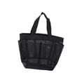 thumbnail image 2 of Bolsa de ducha de malla, bolsa de almacenamiento esencial para artículos de tocador, organizador portátil, cesta de ducha colgante para dormitorio, Negro, 2 of 8