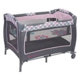 thumbnail image 3 of Baby Trend Lil Snooze Deluxe II Nursery Center Playard, Daisy Dots Pink, 3 of 6