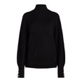 thumbnail image 5 of Scoop Women's Turtleneck Sweater with Faux Pearl Button Cuffs, Midweight, Sizes XS-XXL, 5 of 5