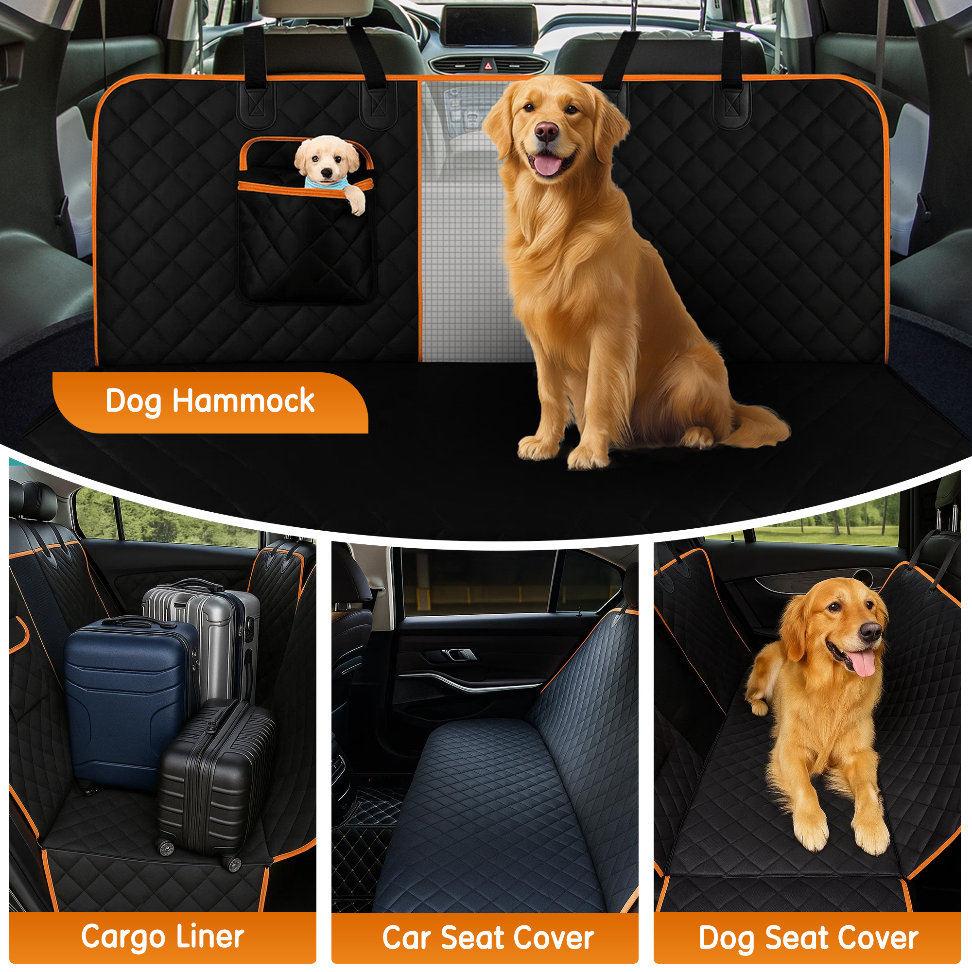 Deli Dog Car Seat Cover Waterproof Pet Hammock photo 8