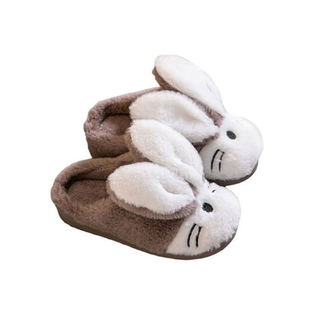 

Fangasis Boys Girls Rabbit Novelty Slippers Sliders Home Bedroom Slip On Comfort Shoes Xmas Gift