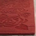 thumbnail image 3 of SAFAVIEH Martha Stewart Block Print Rose Floral Wool Area Rug, Vermillion, 5' x 8', 3 of 6