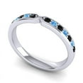 thumbnail image 3 of 0.30 Ct Stylish Round Cut Black Onyx & Blue Topaz Gemstone Engagement Eternity Band for Women Solid 18K White Gold Size 8 by Diamond-Capitals, 3 of 8