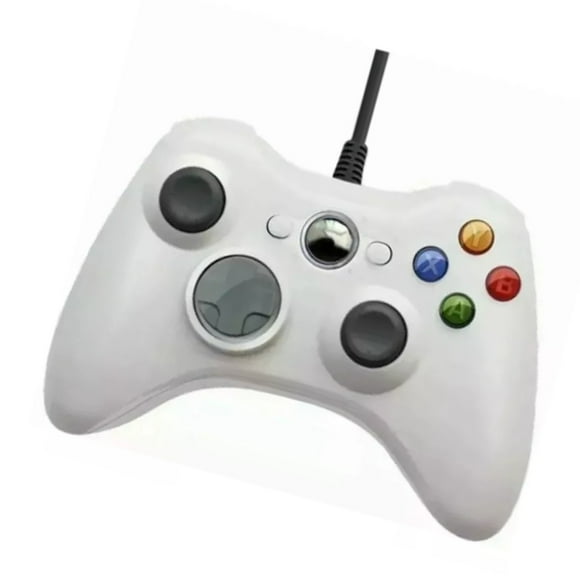 Control Usb Alambrico Para Xbox 360/ Fat /slim Y Pc Gamepad Blanco