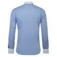 thumbnail image 3 of Cloudstyle Men's Dress Shirt Slim Fit Button Down Stripe Checked Shirt fs22, 3 of 5