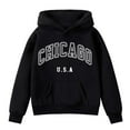 thumbnail image 3 of lnmuld Hoodies for Teen Girls Boys Solid Color Graphic Hooded Sweatshirt Long Sleeve Pullover Soft Casual Kids Top Clothes Size:4-5 Years, 3 of 4
