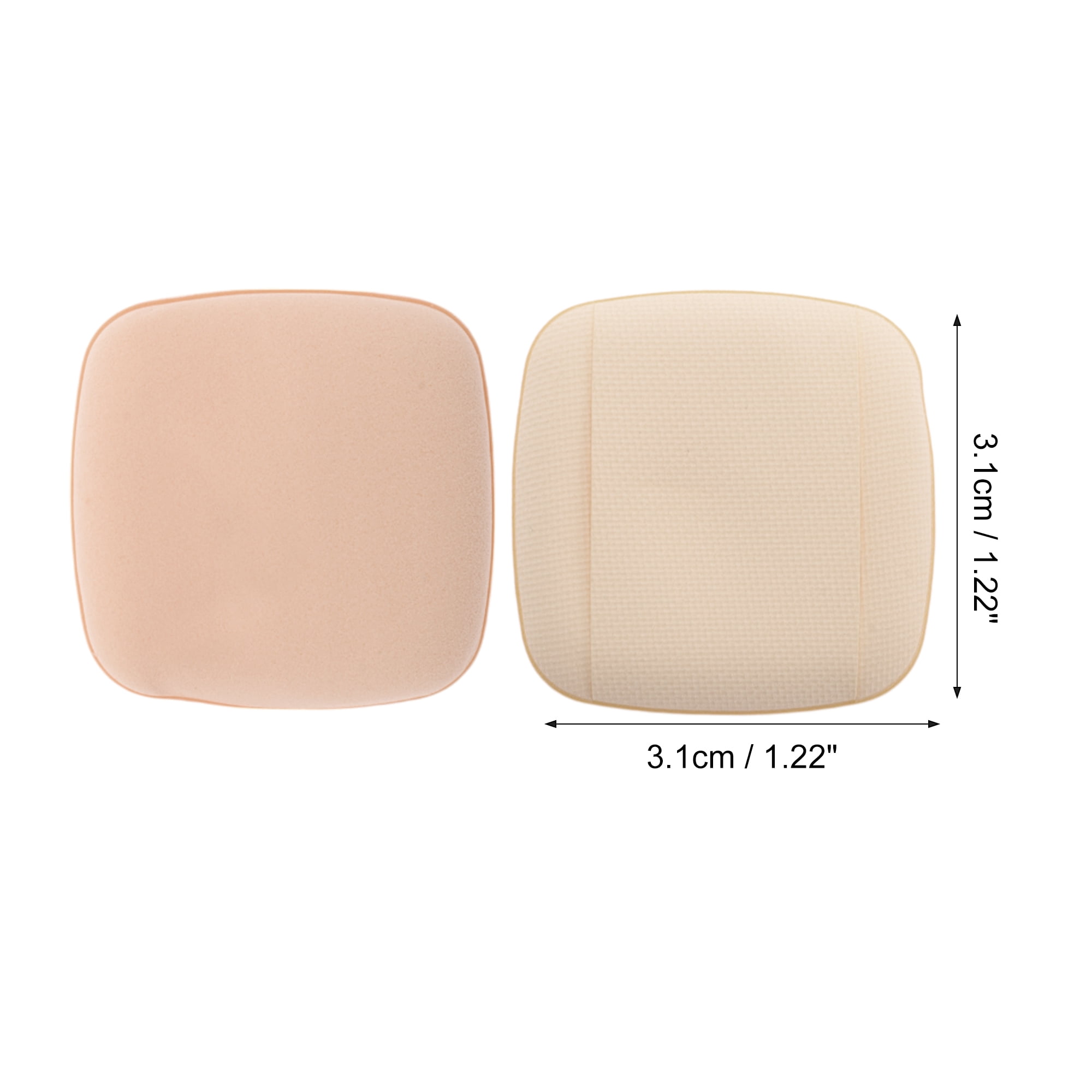 Unique Bargains 5 Pcs Square Face Makeup Sponge for Travel Nude