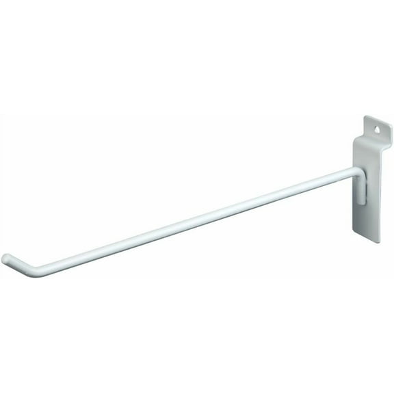 Econoco 10” Slatwall Deluxe Hooks, Slatwall hooks, Display Hooks For Panel, White (Pack of 96)