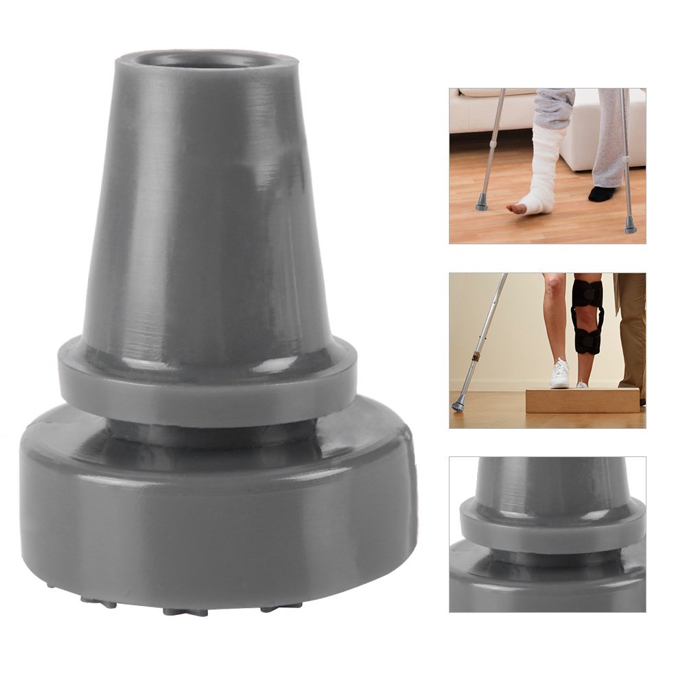 LYUMO 360° Rotating Anti-Slip Walking Stick Standing Rubber Cane Crutch Pad End Bottom Tip Accessory