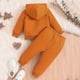 thumbnail image 2 of Gibobby Conjunto para bebé niña Conjunto de 2 piezas de sudadera con capucha de manga larga para bebé y niño pequeño con pantalones lindos(Amarillo,9-12 Meses), 2 of 5