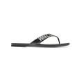 thumbnail image 4 of WILD PAIR Womens Black Rhinestone Fantasia Round Toe Slip On Thong Sandals Shoes 8 M, 4 of 4