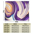 thumbnail image 3 of ZICANCN Throw Blanket Wavy Purple Fluid Marbled , Couch Ultra Soft Micro Fleece Sofa Bed Camping Travel Blanket for Adults, 50"x40", 3 of 8