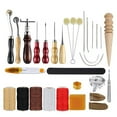 thumbnail image 1 of Labymos 30pcs Leather Tool Kit Leather Working Tools Basic Leather Sewing Repair Kit Hand Sewing, 1 of 7