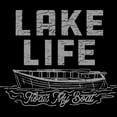 thumbnail image 3 of CafePress - Lake Life Floats My Boat Men's Dark Pajamas - Men's Dark Loose Fit Cotton Pajama Set, 3 of 7