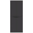 thumbnail image 3 of vidaXL Armoire de Rangement d'Extérieur Noire 65x37x165 cm PP, 3 of 5