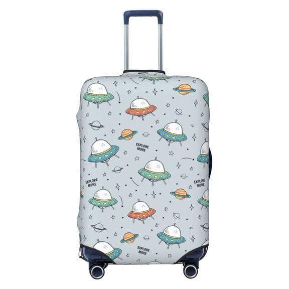 Xecao Spaceship print Elastic Luggage Cover, with double-sided print , is perfect for travel, business, and daily use