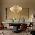 thumbnail image 3 of UEEYAC Wabi-sabi Retro Designer Pendant Lamp B&B Lobby Reception living Room Fabric Chandelier, 3 of 15