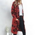 thumbnail image 2 of Suéteres de moda para mujer, cárdigan estampado de manga larga, abrigos de bolsillo para mujer, blusas Fridja  BV0+5596, 2 of 5