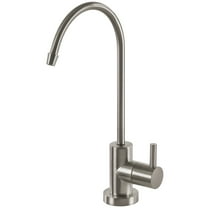Express Water Modern Water Filter Faucet – Brushed Nickel Coke-Shaped Faucet – 100% Lead-Free Drinking Water Faucet – Compatible with Reverse Osmosis Water Filtration Systems