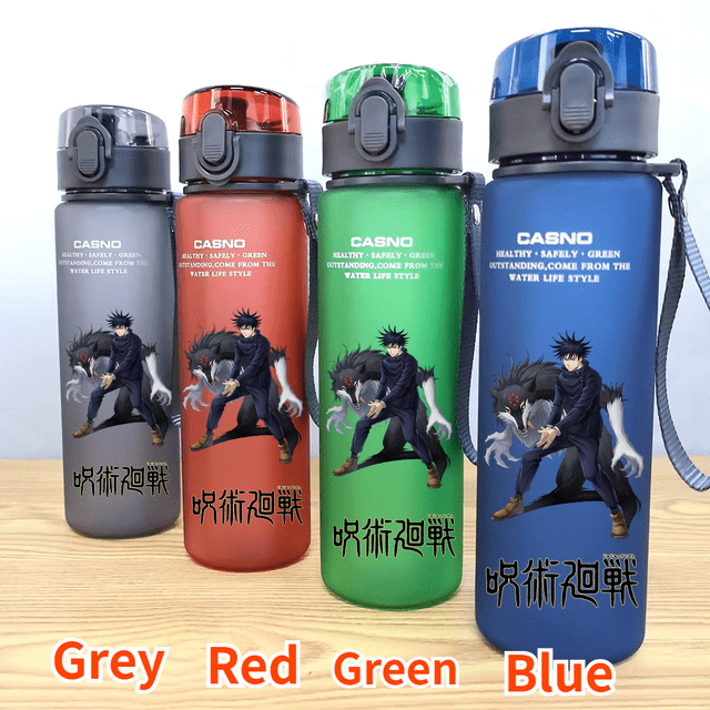 Taza de agua de Anime Jujutsu Kaisen de gran capacidad, botella de bebida deportiva al aire libre portátil, taza de café, regalo para niños, Gojo Satoru, 560ml, nuevo