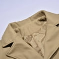thumbnail image 6 of Mens Winter Coats Notched Lapel Casual Belted Windbreaker Cotton Blend Peacoat Fall Winter Clothes, Khaki, Size L, 6 of 7