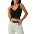thumbnail image 3 of Yunliwuli Women Solid Color Camisoles V-Neck Sleeveless Backless Tank Tops Summer Casual Vests Tops, 3 of 10