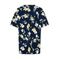 thumbnail image 6 of Sexlip Womens Short Sleeve V Neck Blouse Floral Print Design Soft Fabric Relaxed Silhouette for Casual Outings Blue XXXXL, 6 of 6