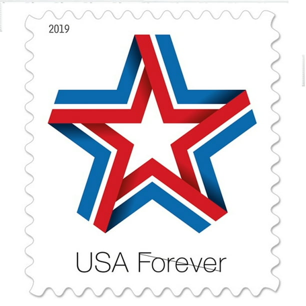 Star Ribbon Coil/roll of 100 USPS First Class Forever Postage Stamps