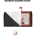thumbnail image 5 of Mailbox Cover Merry Christmas Gnome Xmas Tree Retro Linen Red Lattice Mailbox Covers Magnetic Standard Size,Post Box Cover for Outdoor Garden Yard,Winter Snowflake Mailbox Wraps Mailbox Decals, 5 of 6