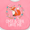 thumbnail image 4 of Inktastic Oma and Opa Love Me Girls Cute Fox Girls Baby Bib, 4 of 4