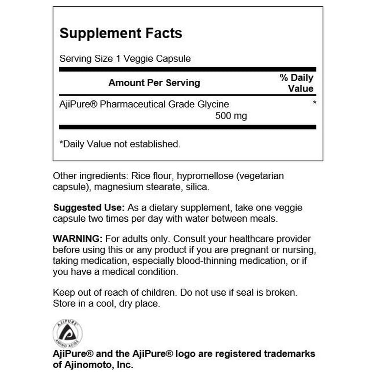 Ultra Ajipure Glycine en poudre de Swanson Health - Body & Fit