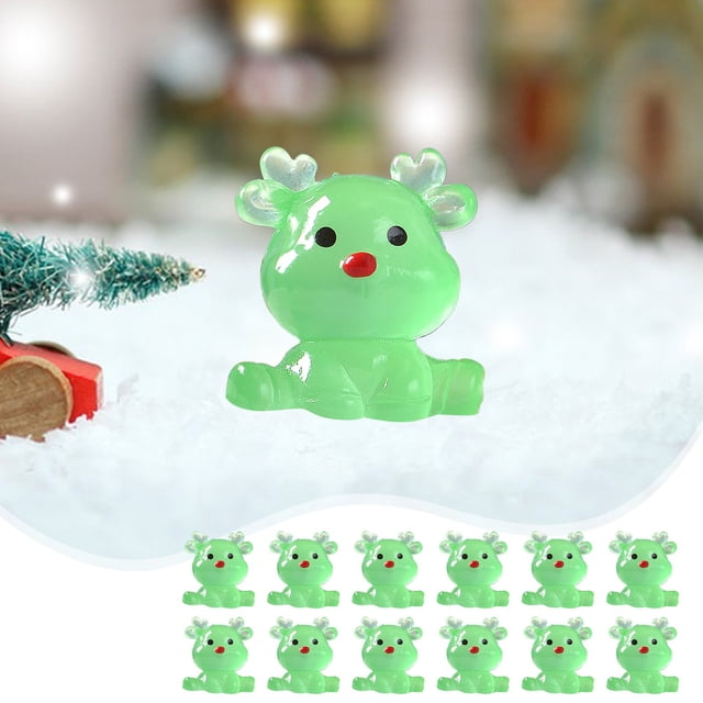 Dvkptbk Christmas 12Pc Luminous Statue Christmas Reindeer Christmas Decoration Desktop Christmas Tree Model Christmas Tree Decoration Christmas Tree Statue Christmas Decorations