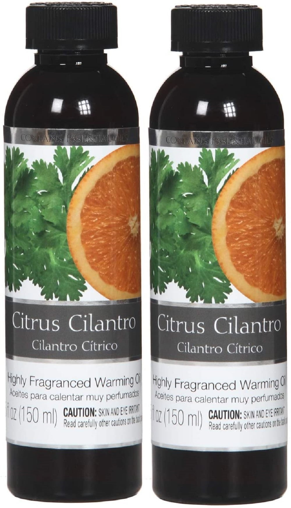 Hosley Set of 2, 5 oz Citrus Cilantro Fragrance Warming Oils