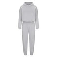 thumbnail image 3 of Two Piece Sets for Women Fall Plus Size Casual Solid Color Long Sleeved Hoodie Trousers Sweatershirt Sports Suit, 3 of 5