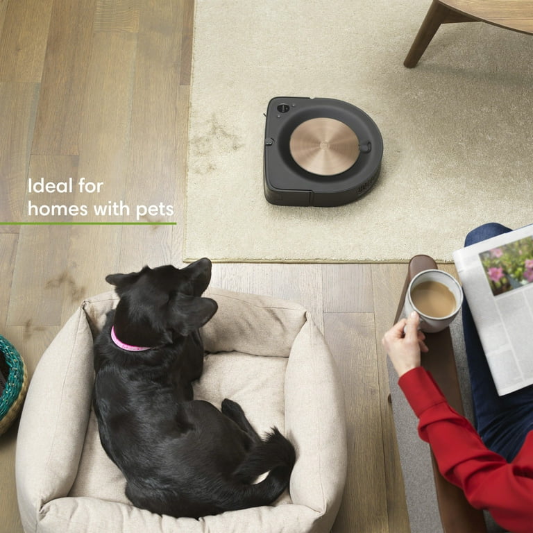 iRobot Roomba s9 9150 Robot Vacuum Wi Fi Connected Smart Mapping Powerful Suction Works with Google Home Ideal for Pet Hair Carpets Hard