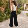 thumbnail image 5 of Stralyhd Wide Leg Womens Sweatpants Loose Casual Travel Pants Elastic Workout Jogger Pants High Waist 2026 Gym Outfits with Pockets Black 2XL, 5 of 6