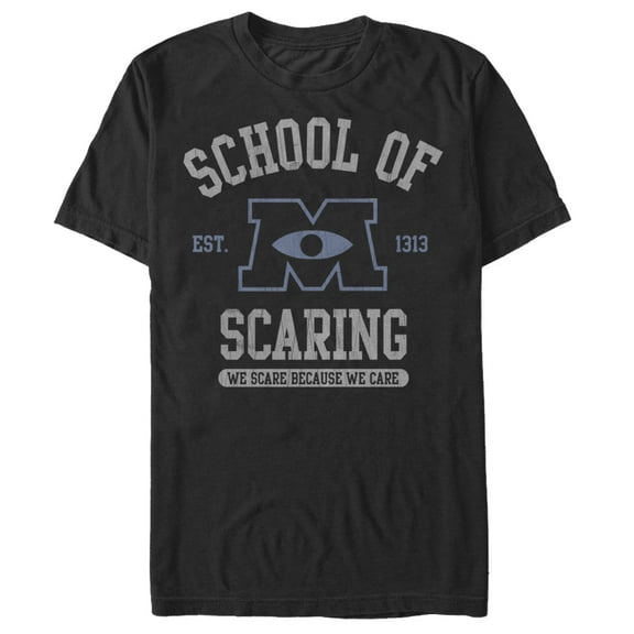 Men's Monsters Inc School of Scaring Graphic Tee Black X Large