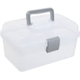 thumbnail image 3 of MyGift Clear Gray Multipurpose First Aid Supply Case, Art Craft Storage Case, 3 of 7