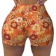 thumbnail image 2 of Balery Hippie Flower Pantalones cortos de entrenamiento estampados para mujer, sin costuras, ajustados, para gimnasio, yoga, correr, deportes, ejercicio activo, fitness.-Large, 2 of 8