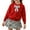 t#196Red460, variant on CAIVO Kids Outfit Sets Girls Style Cardigan With Rhinestones And Bow Versatile Knitted Skirts Autumn Winter Versatile Clothing Sets