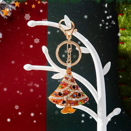 

Paptzroi Key Charm Gifts Bag For Ladies Pendant And Keyring Creative Suitable Cute Cartoon Metal Rhinestone Girls Diamond‑Studded Keyring Decoration & Hangs Christmas Garland Candy Window Wreath with
