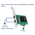 thumbnail image 2 of 2X 2-Port Gigabit PCIe Network Card 1000M Dual Ports PCI Ethernet Adapter with 82571EB LAN NIC Card for, 2 of 5